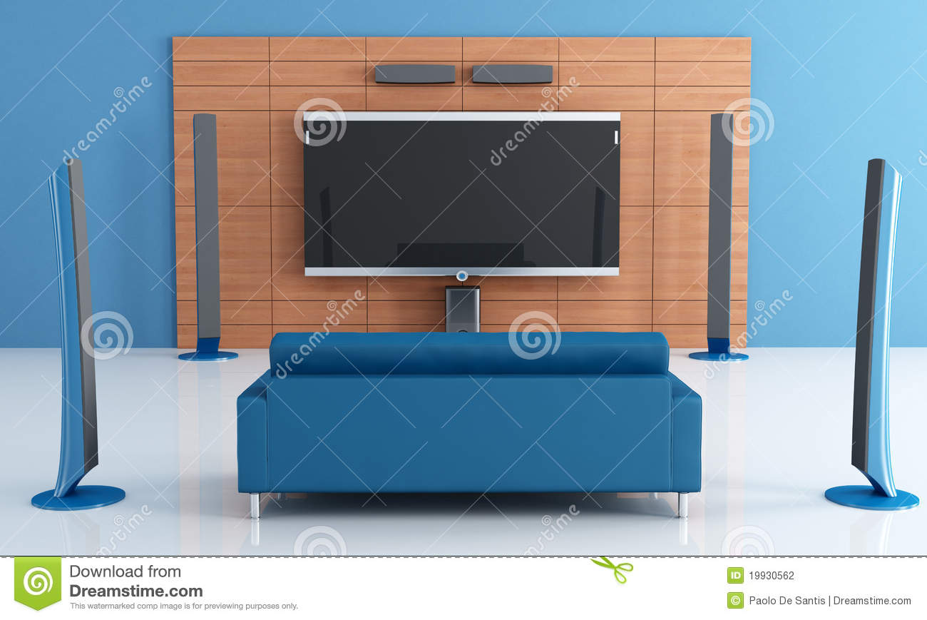 Blue Home Theater Stock Photography   Image  19930562