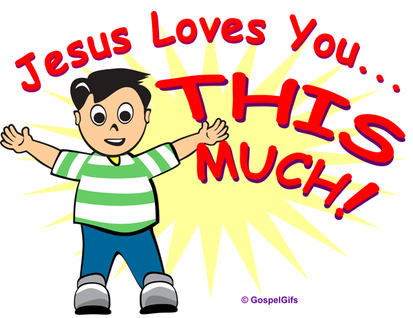 Christian Clip Art Image  Jesus Loves You This Much