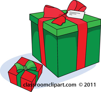 Christmas Clipart   Two Wrapped Christmas Gifts   Classroom Clipart