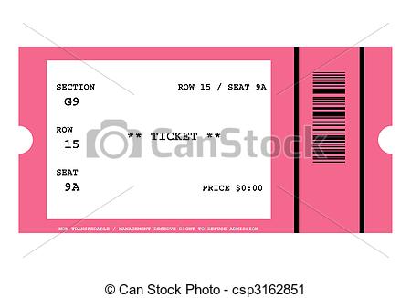 Clipart Of Event Ticket   Illustration Of Ticket For Event With Bar