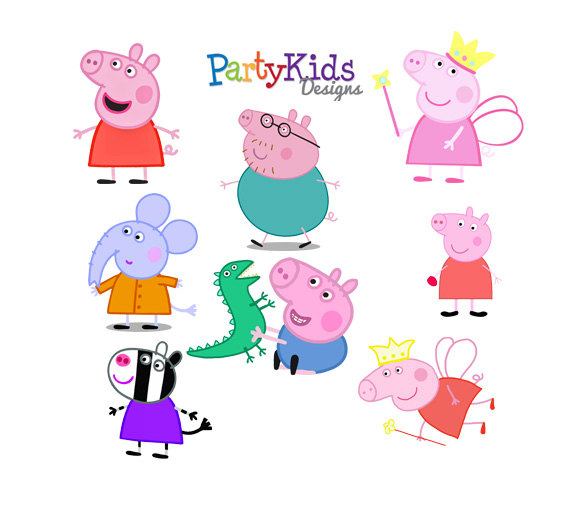 Clipart Peppa Pig Instant Download Png Files By Partykidsdesigns