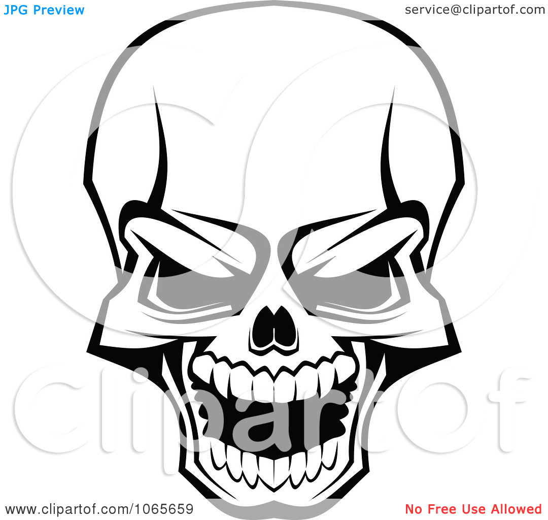 Clipart Scary Skull 3   Royalty Free Vector Illustration By Seamartini