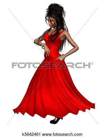 Clipart   Young Spanish Flamenco Dancer  Fotosearch   Search Clip Art