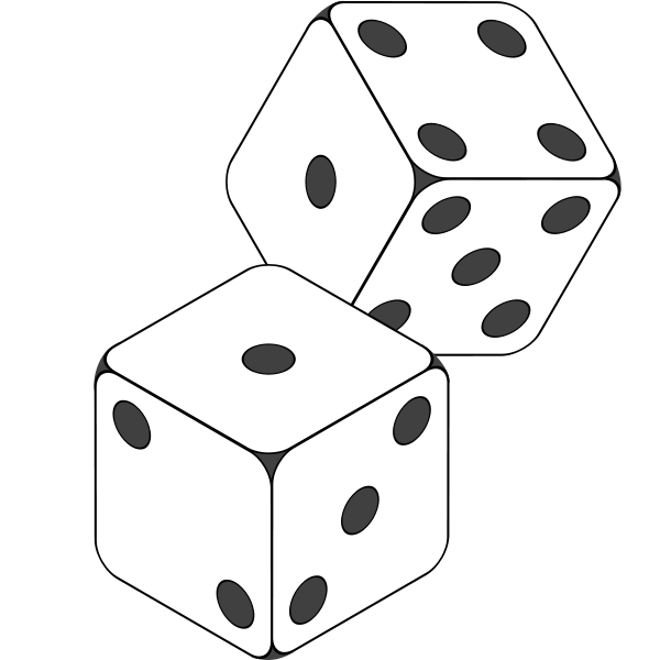 Dice Clip Art 600px 2 Dice Icon Svg Png