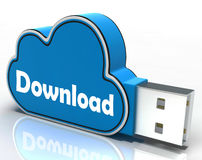 Download Cloud Pen Drive Means Files Royalty Free Stock Photography