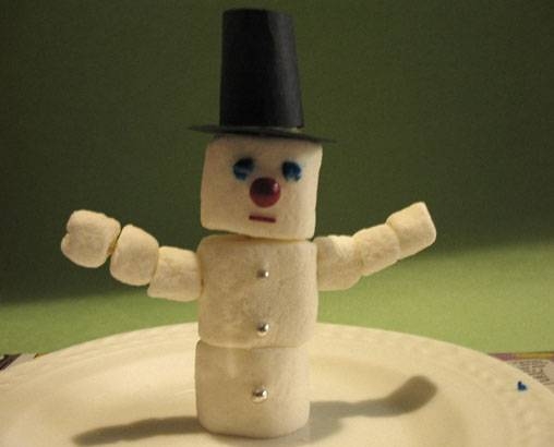 Easy Marshmallow Snowman
