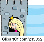 Floating Tower Rapunzel With Her Hair Hanging Down A Tower Rapunzel    