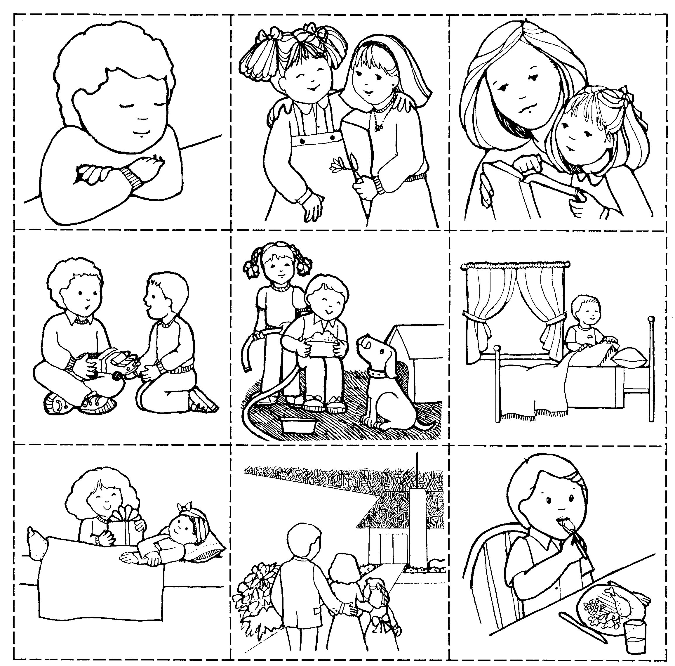 Free Lds Clipart To Color For Primary Children   This Black And White