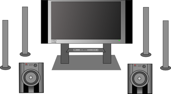 Home Theater Lcd Flat Panel Clip Art
