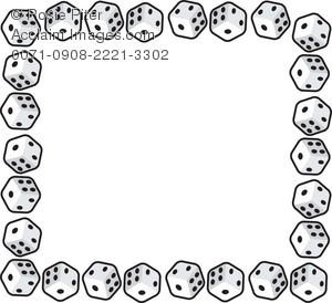 Images Pictures Dice Border Clipart   Dice Border Stock Photography