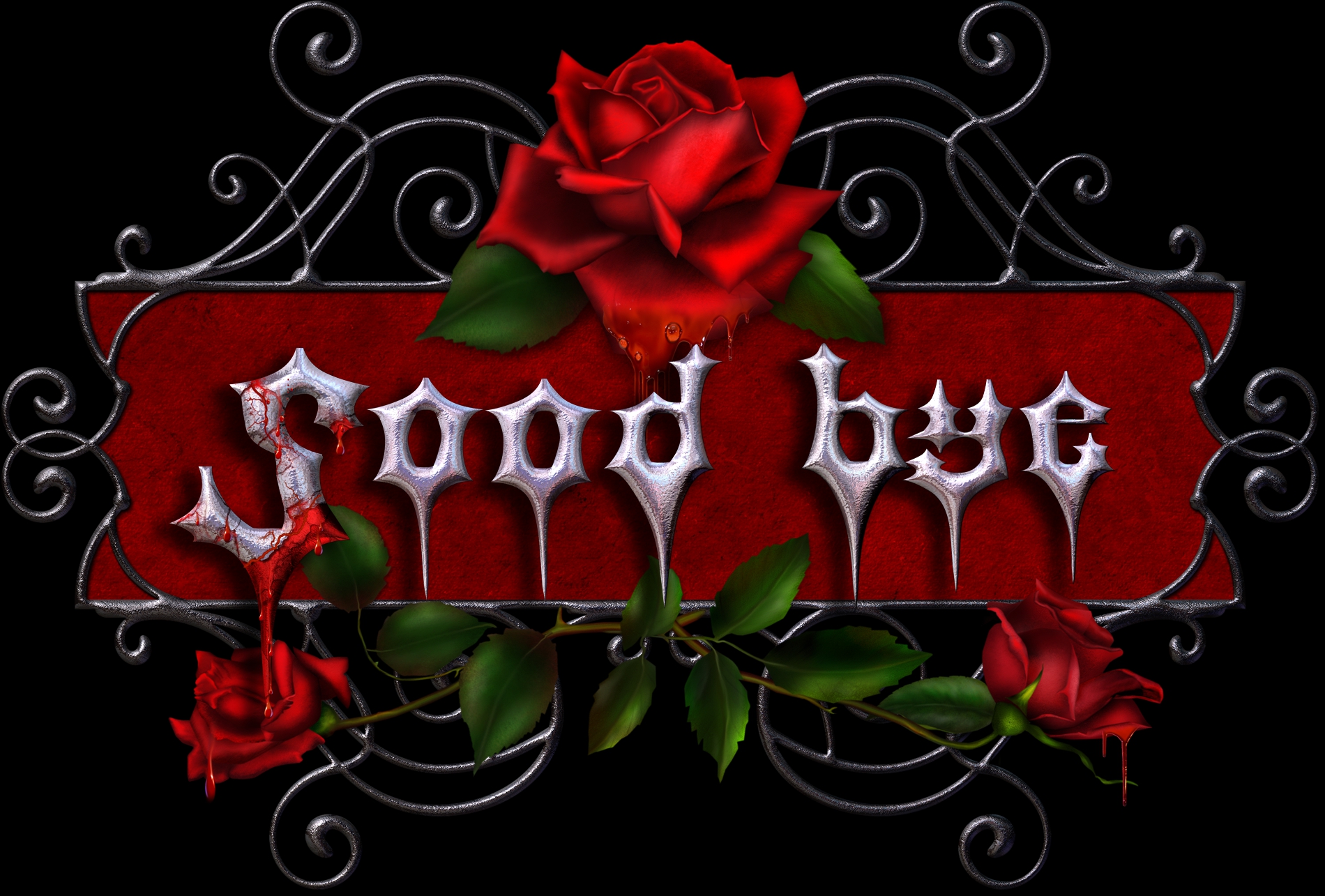 Lovely Clipart Blood Roses Pretty Goodbye Rose Beautiful Cute Word