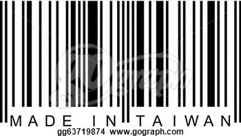 Made In Taiwan With A Barcode  Ean   Clipart Drawing Gg63719874