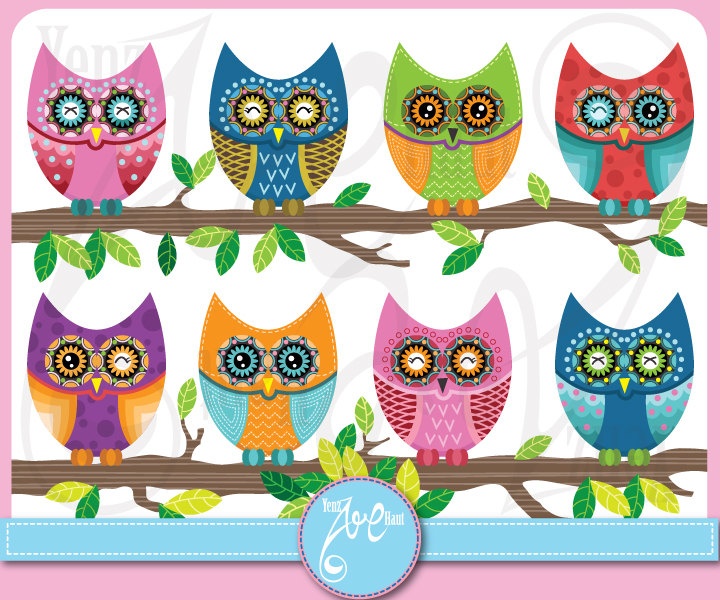Owl Clipart Owl Clipartcute Colorful Owl Personal And Small    
