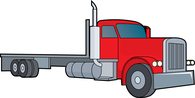 Red Flat Bed Truck Clipart 8934 Red Flat Bed Truck