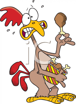 Shocked Turkey Eating A Bucket Of Chicken Clip Art   Animalclipart Net