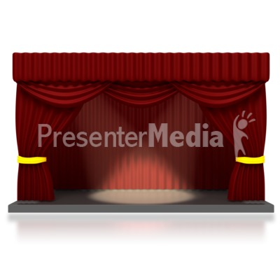Theater Stage With Spotlights   Home And Lifestyle   Great Clipart For