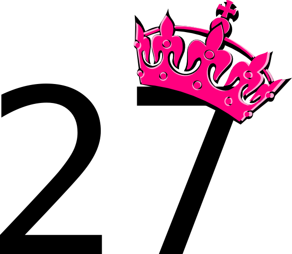 Tilted Tiara And Number Clip Art Vector Online Royalty