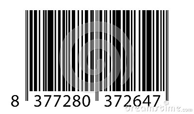 Vector Illustration Of Black Barcode