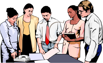 2804 2528 Realistic Style Group Of Office Workers  Clipart Image Jpg