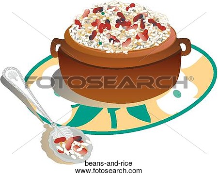 Beans And Rice Beans And Rice Foodshapes Illustrations Photograph