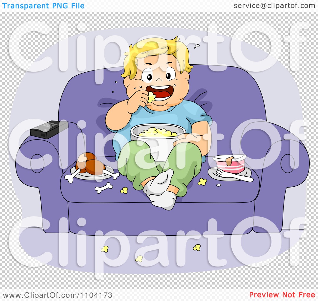 Boy Watching Tv Clipart