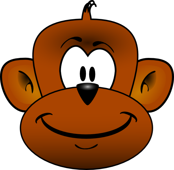 Cartoon Monkey Head Clip Art At Clker Com   Vector Clip Art Online