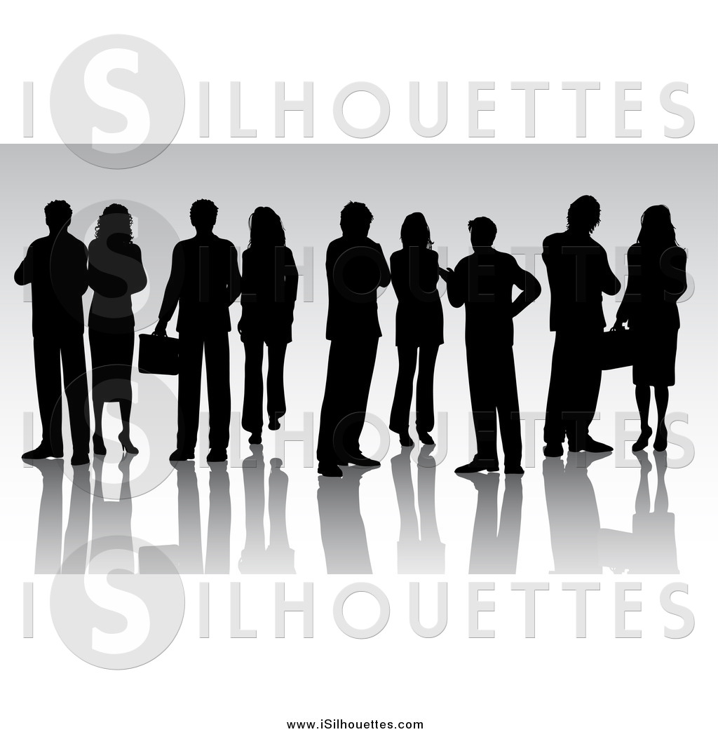 Clipart Of Black Silhouetted Business People By Kj Pargeter    533