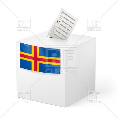 Election In Aland Islands  Ballot Box With Voting Paper Download