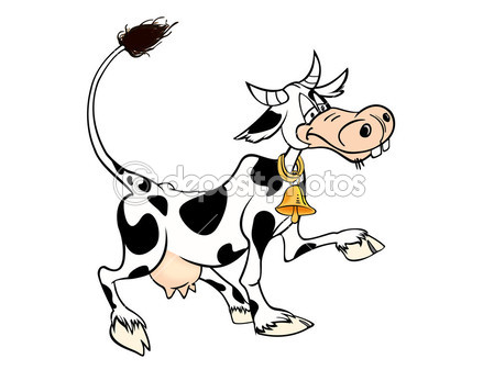 Funny Dairy Cow   Stock Vector Clipart   Free Clip Art Images