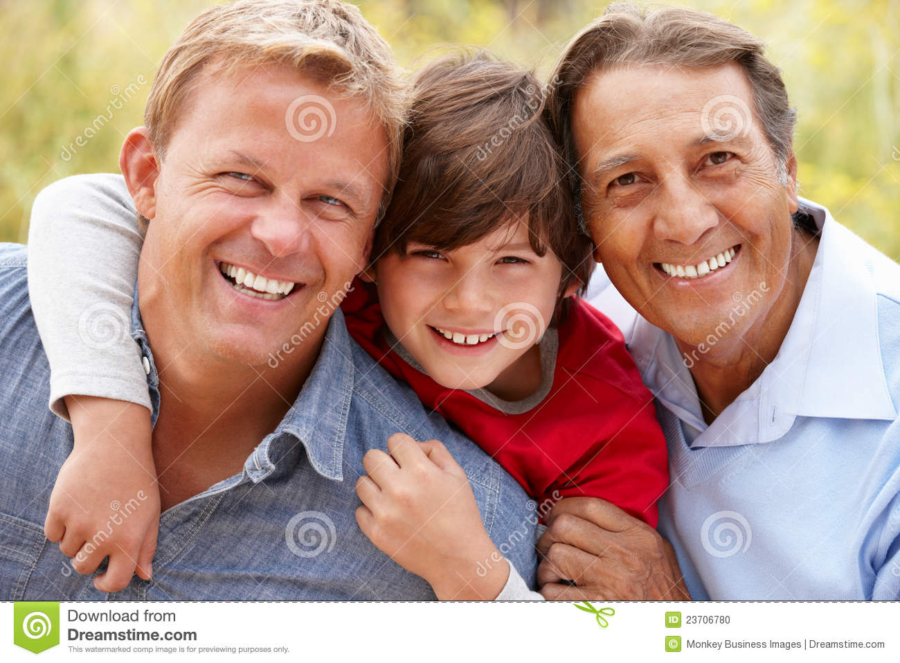 Generations Hispanic Men Stock Photo   Image  23706780
