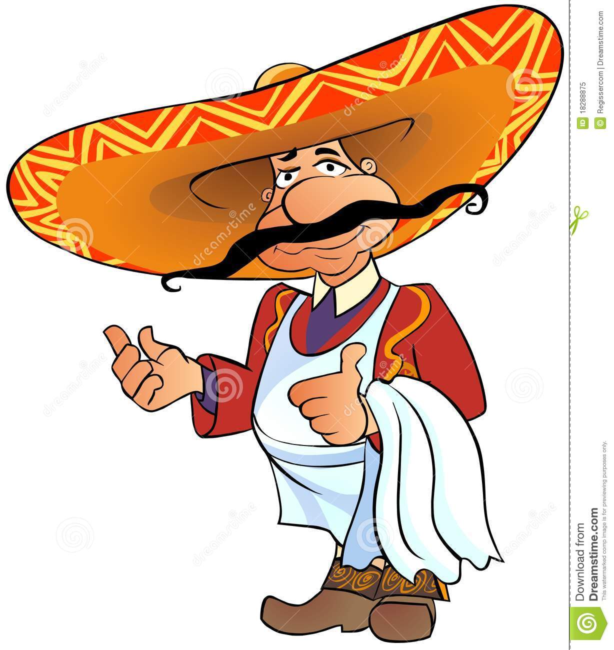 Mexican Chef With Thumb Up  Royalty Free Stock Photo   Image  18288875
