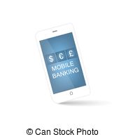 Mobile Banking Smart Phone Icon   Mobile Banking Vector Icon   