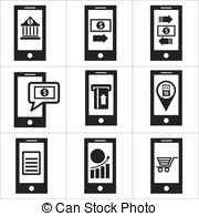 Mobile Banking Vector Clipart And Illustrations