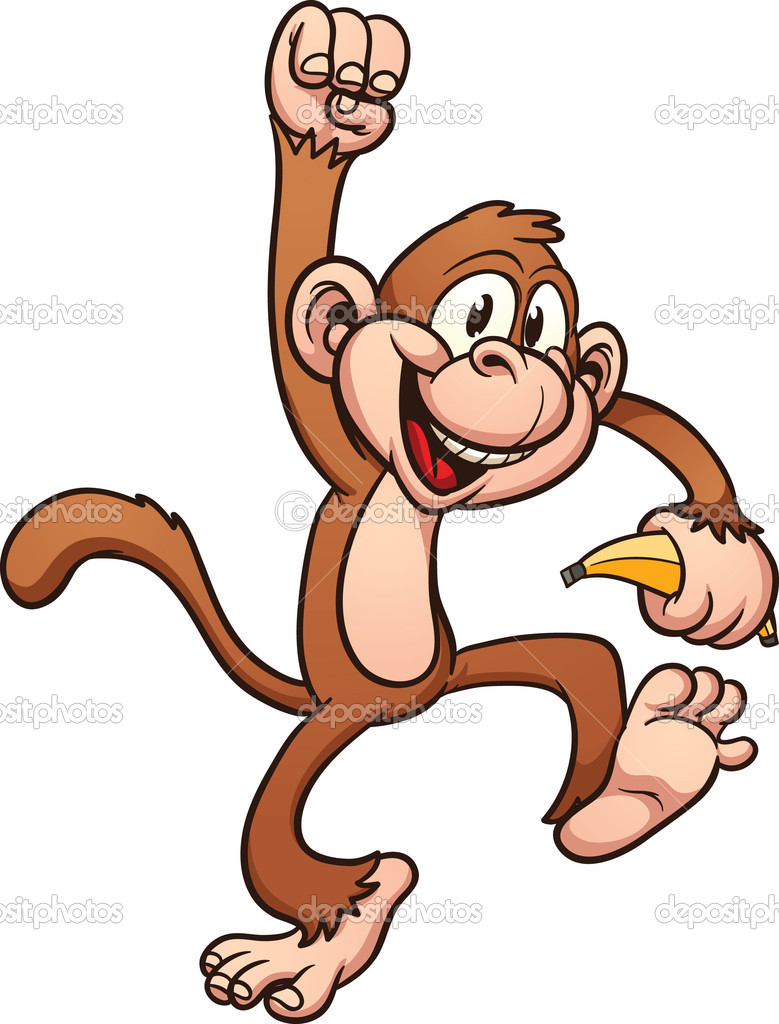 Monkey With Banana Cartoon   Clipart Panda   Free Clipart Images