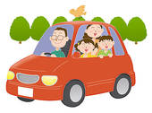 Of Happy Family Driving In Car U22489919   Search Vector Clipart    