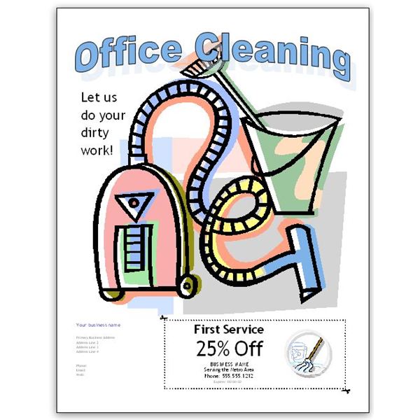 Office Cleaning Flyer For Publisher