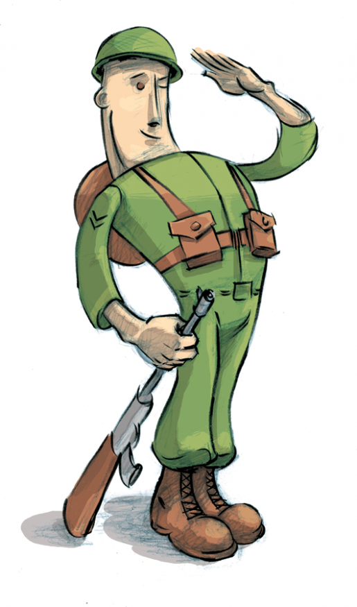 Related Pictures Clipart Of A Cartoon Army Soldier Man With A Sub