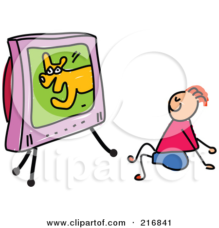 Royalty Free  Rf  Watching Tv Clipart Illustrations Vector Graphics