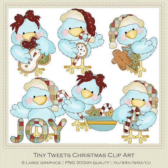 Tiny Tweets Christmas Clipart By Cheryl Seslar By Marlodeedesigns  1    