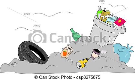 Trash Pile Clipart Rubbish Disposed Improperly  