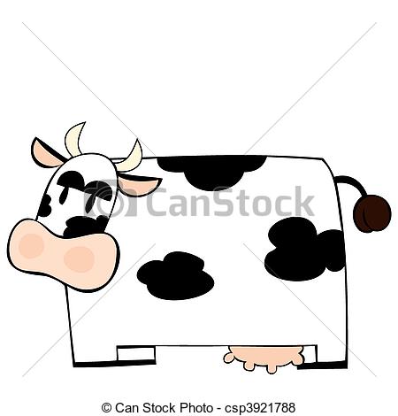 Vector Of Funny Dairy Cow Csp3921788   Search Clip Art Illustration