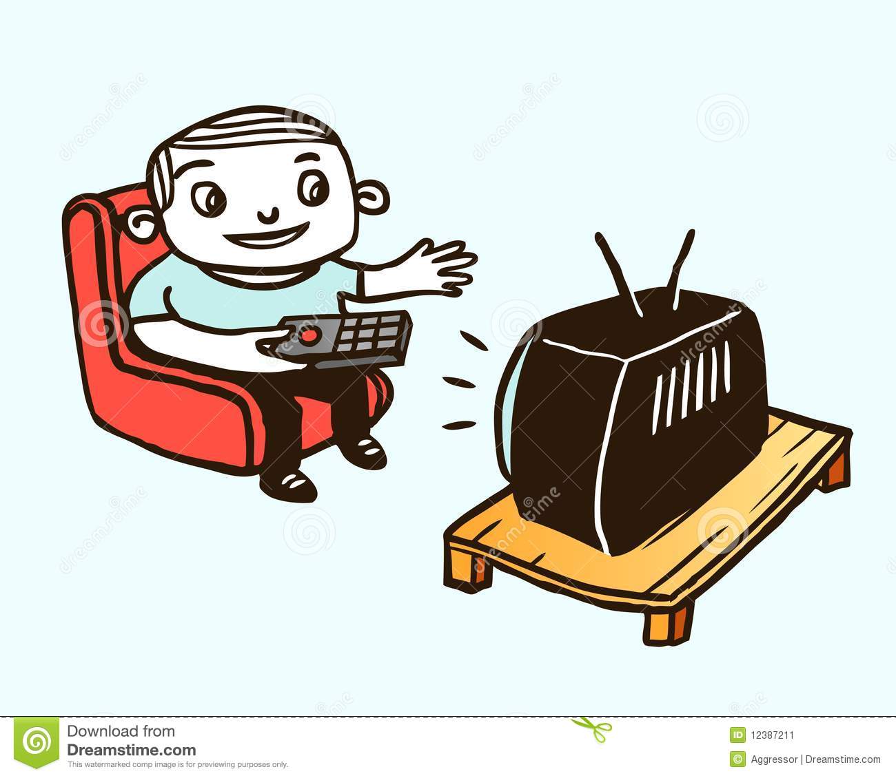 Watching Tv Stock Image   Image  12387211