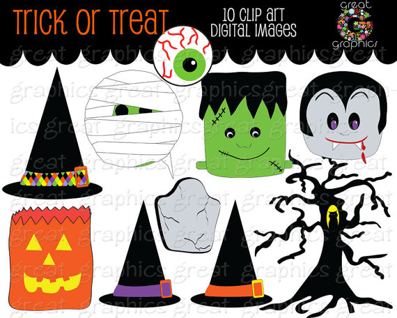 Witch Hat Digital Clipart Halloween Party Clipart   Instant Download