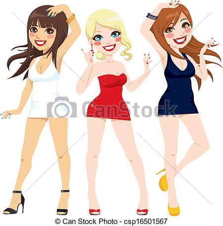 Women Friends    Csp16501567   Search Clipart Illustration Drawings