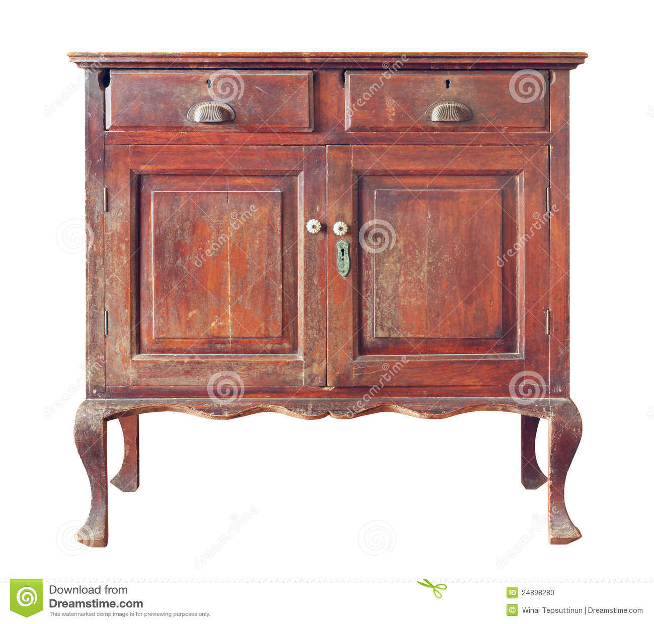 Wooden Cabinet Stock Photo   Image  24898280