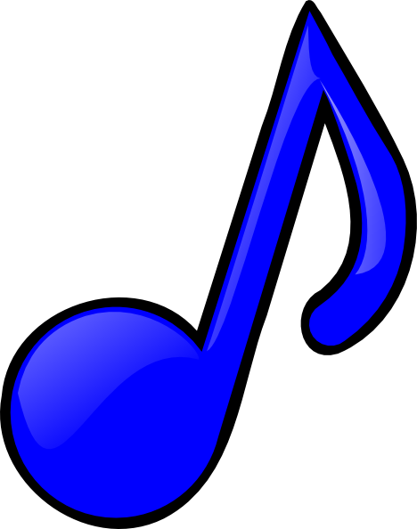 Blue Music Note Clip Art At Clker Com   Vector Clip Art Online    