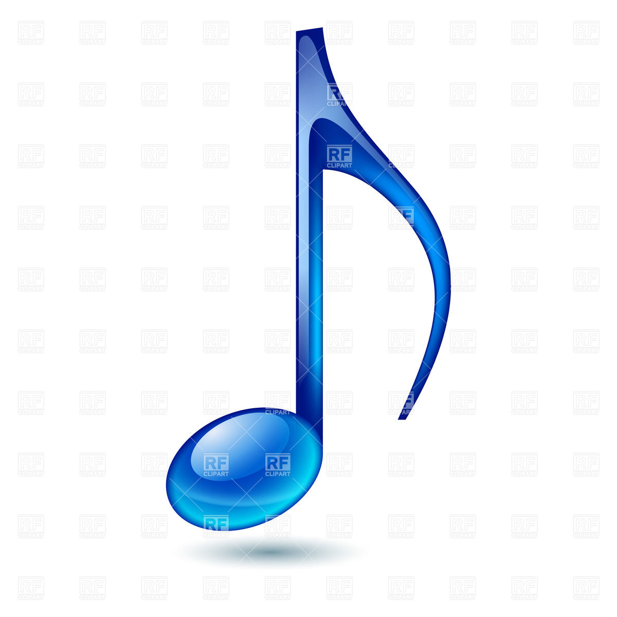 Blue Musical Note Download Royalty Free Vector Clipart  Eps 