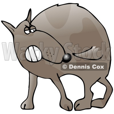 Clipart Illustration Of A Crazy Dog Running Around In Circules Trying