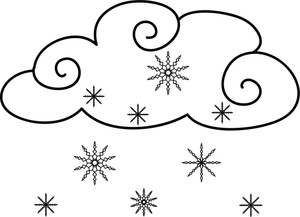 Clipart Image   Coloring Page Of A Snow Weather Icon       Clipart    
