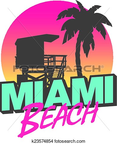 Clipart   Miami Beach  Fotosearch   Search Clip Art Illustration